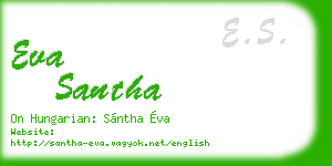 eva santha business card